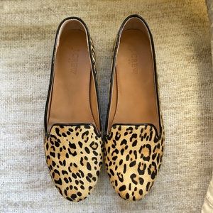 J.Crew Factory Leopard Calf Hair Loafers size 8